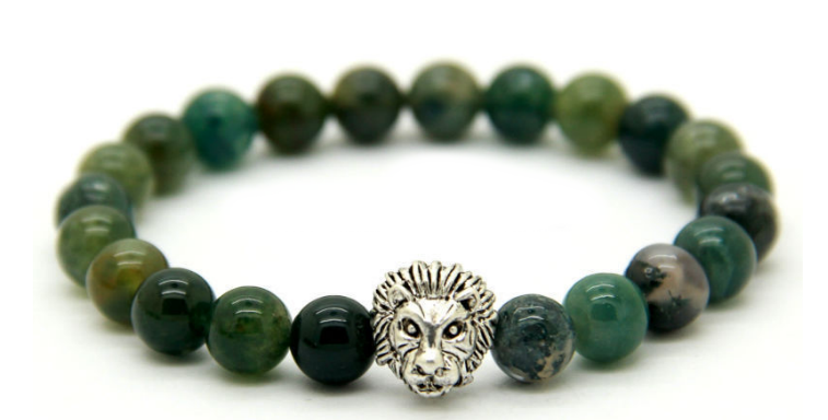 Natural Aquatic Agate Lion Bracelet  *1 Day Sale!*