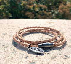Premium Soft Tan Triple Wrap Bracelet