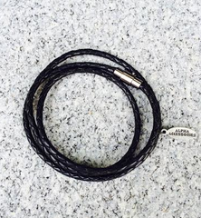 Premium Black Triple Wrap Leather Bracelet