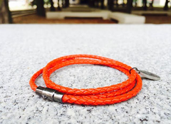 Premium Red Triple Wrap Leather Bracelet