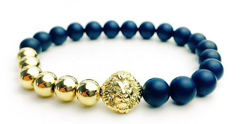 Black & Gold Alpha Lion Bracelet