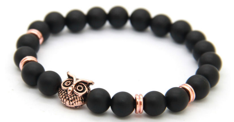 Rose Gold Alpha Owl Bracelet