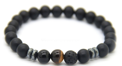 8mm Matte Black & Brown Good Luck Bracelets *1 Day Sale!*