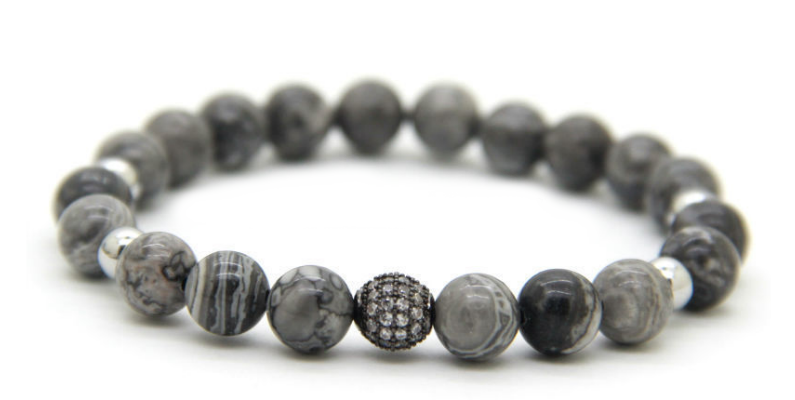 8mm Silver Crystal Good Luck Bracelets *NEW ITEM SALE!*