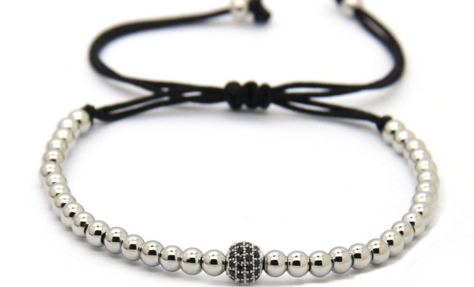 Silver 4mm CZ adjustable Bracelet *New Item Sale!*