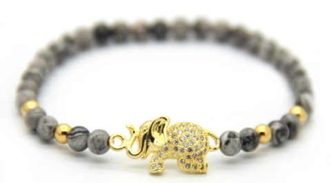 Grey & Gold Good Luck Elephant *New Item Sale!*