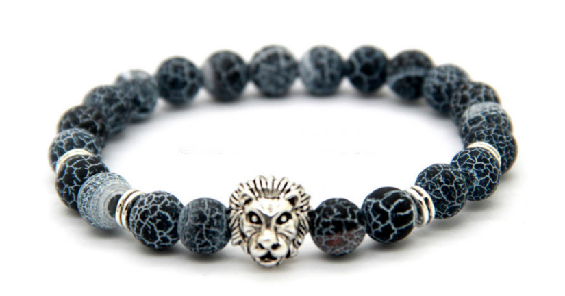 Frosted Vein Silver Lion Bracelet *New Item Sale!*