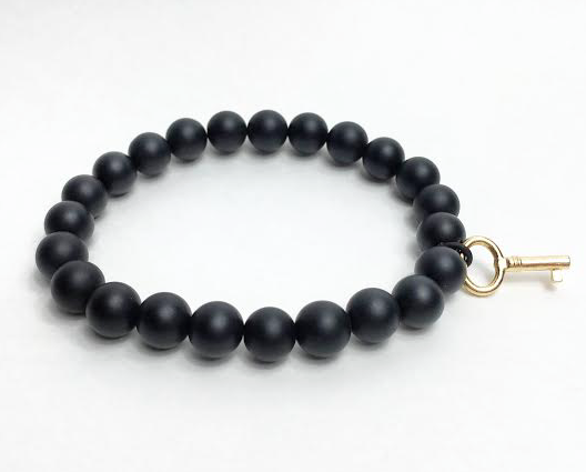 Matte Black Golden KEY bracelet *New Item Sale!*