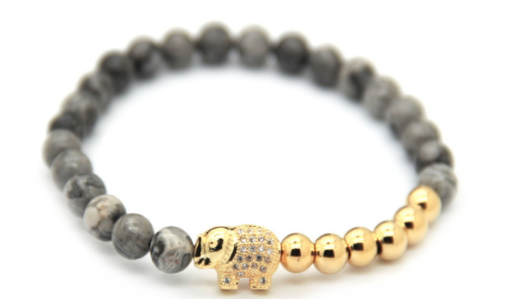 Grey & Gold Good Luck Elephant *New Item Sale!*
