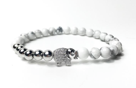 White & Silver Good Luck Elephant *New Item Sale!*