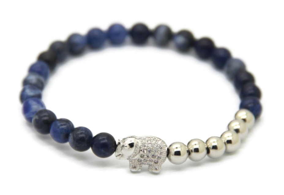 Moon Blue & Silver Good Luck Elephant *New Item Sale!*