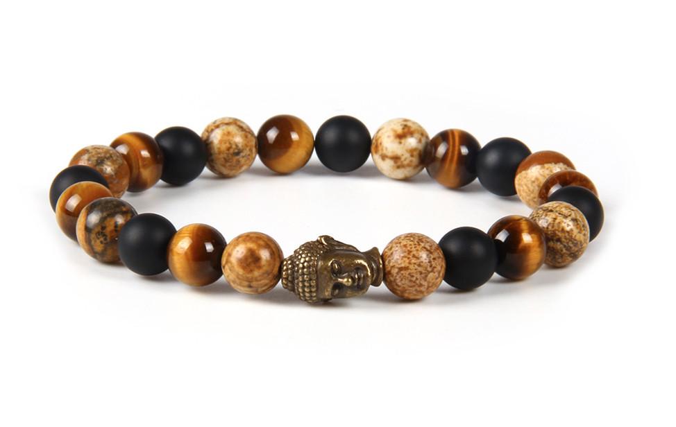 Jasper Tiger Eye Buddha Bracelet