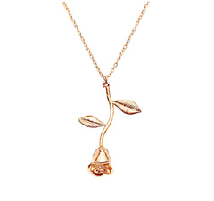 Rose Gold Rose Necklace
