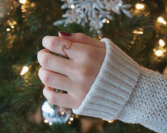 Dainty Rose Gold Wave Ring