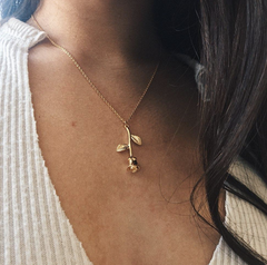 Gold Rose Necklace