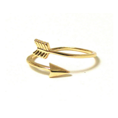 Gold Arrow & Wave ring bundle set