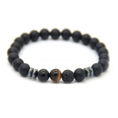 8mm Matte Black & Brown Good Luck Bracelets *1 Day Sale!*