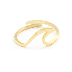 Gold Arrow & Wave ring bundle set