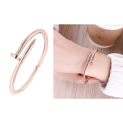 rose gold nail bracelet