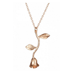 Rose Gold Rose Necklace