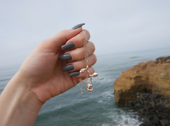 Rose Gold Rose Necklace