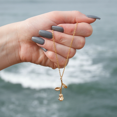 Gold Rose Necklace