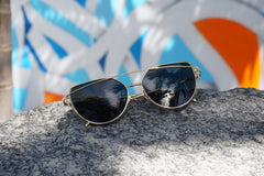Miami vice - Gold black sunglasses