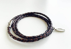 Premium Black & Brown Triple Wrap Leather Bracelet