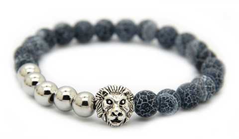 Frost Vein Silver Lion Bracelet *New Item Sale!*