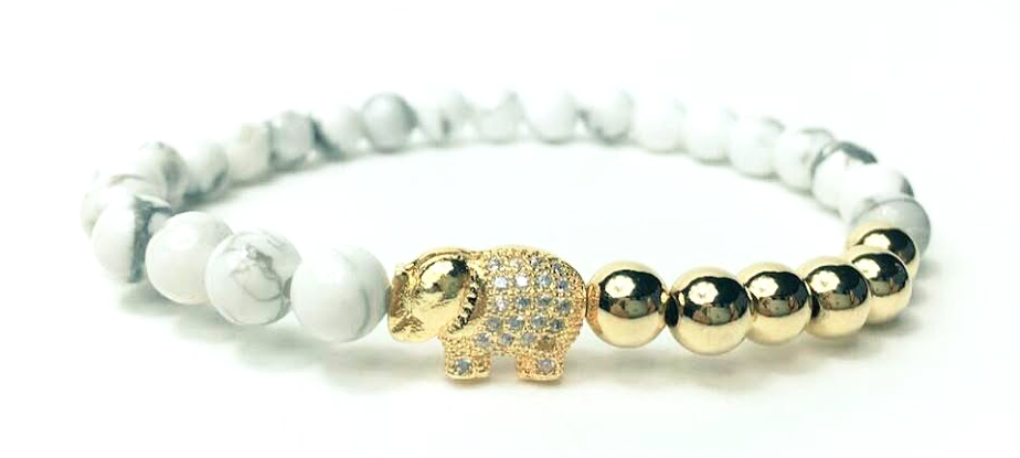 Gold & White Good Luck Elephant *New Item Sale!*