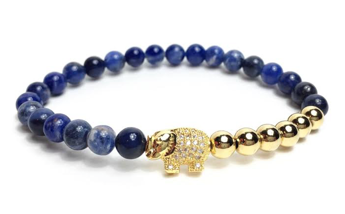 Moon Blue & Gold Good Luck Elephant *New Item Sale!*