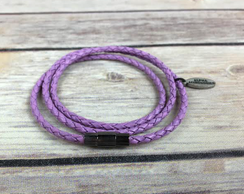 Lavender Triple Wrap Leather Bracelet *New Item Sale!*