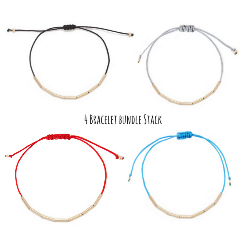 4pc Pure String Bracelets Bundle